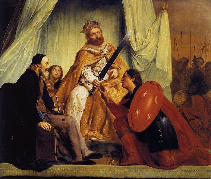 Pieter de Grebber Frederick Barbarossa awards the city of Haarlem with a sword for its shield or coat-of-arms china oil painting image